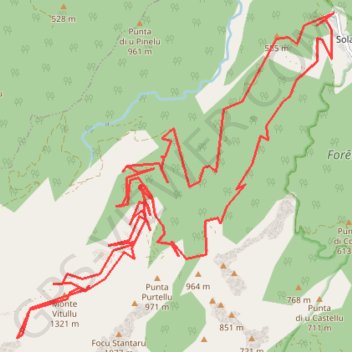 Trace GPS Bergeries de Tova, itinéraire, parcours