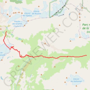 Trace GPS Traversée refuge de la Femma pointe de la Réchasse refuge de la Vanoise, itinéraire, parcours