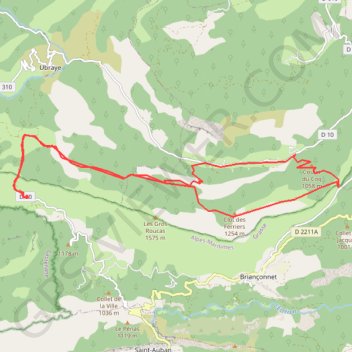 Trace GPS Mont blanc le col du buis, itinéraire, parcours