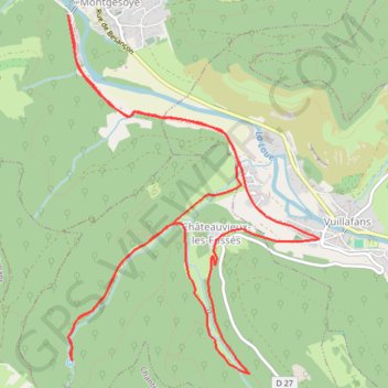 Trace GPS Ornans et la Vallée de la Loue - La Source Bleue, itinéraire, parcours