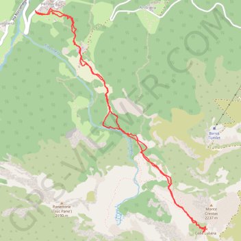 Trace GPS Colle Lusera, itinéraire, parcours