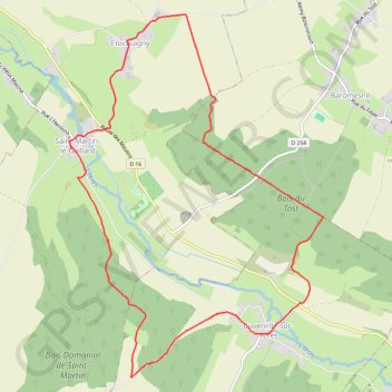Trace GPS Mont de Gron, itinéraire, parcours