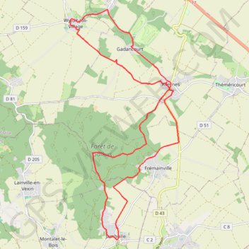Trace GPS De Jambville à Wy-dit-Joli-Village, itinéraire, parcours