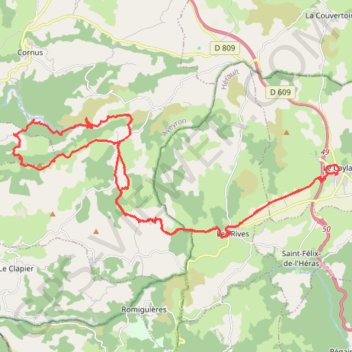 Trace GPS Le Caylar, itinéraire, parcours