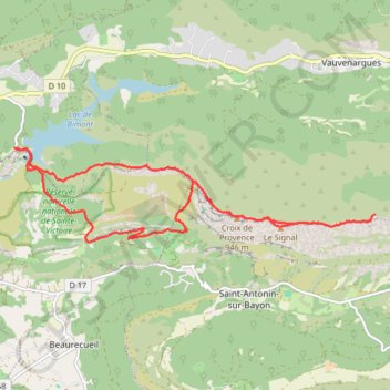 Trace GPS La Sainte-Victoire, itinéraire, parcours