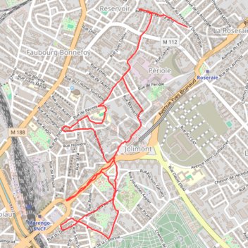 Trace GPS Evening Run, itinéraire, parcours