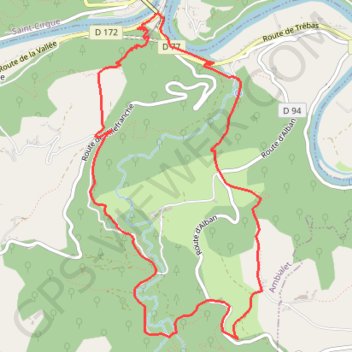 Trace GPS Ambialet les méandres du Tarn, itinéraire, parcours