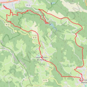 Trace GPS Marche du Chambon - Feugerolles, itinéraire, parcours