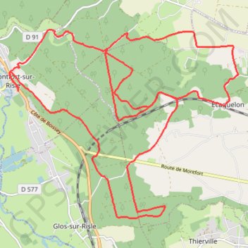 Trace GPS Rando Montfort sur Risle, itinéraire, parcours
