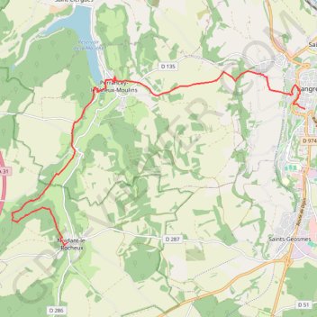 Trace GPS Sentier Vosges-Pyrénées - De Langres à Noidant-le-Rocheux, itinéraire, parcours
