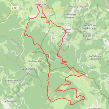 Trace GPS BNO (Bois Noirs Oxygène), itinéraire, parcours