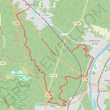 Trace GPS La Forêt Domaniale de Fontainebleau, itinéraire, parcours