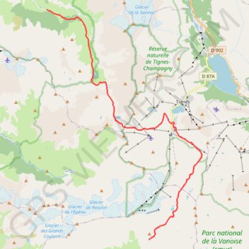 Trace GPS Traversée des Alpes - Étape 13, itinéraire, parcours