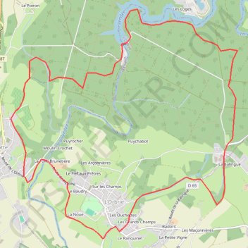 Trace GPS Du barrage de Mervent à la Balingue - Pissotte, itinéraire, parcours