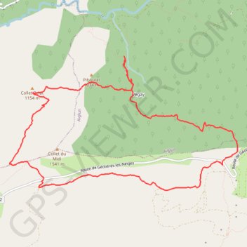Trace GPS Gréolières-les-Neiges vers Aiglun, itinéraire, parcours