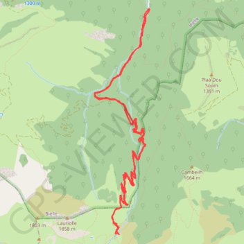Trace GPS Trace hivernale à la cabane d-Ibech, itinéraire, parcours