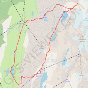 Trace GPS Tour du Dôme des Petites Rousses (Grandes Rousses), itinéraire, parcours