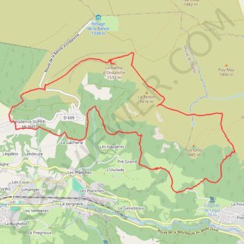 Trace GPS De Murat-le-Quaire au Puy Gros, itinéraire, parcours