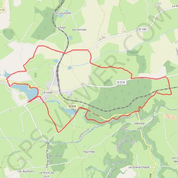 Trace GPS Plan d’eau de La Peyrouse, itinéraire, parcours