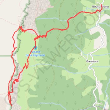 Trace GPS La Peyrouse par les pas de Serre Brion et Etoupe (Vercors), itinéraire, parcours