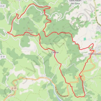 Trace GPS Autour du Haut de la Faye et du Haut de Sainte-Agathe - Villemontais, itinéraire, parcours