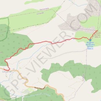 Trace GPS Teillon - La Garde, itinéraire, parcours
