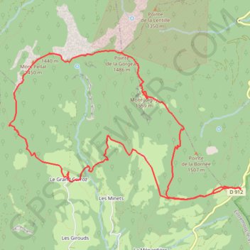 Trace GPS Mont Joigny en boucle (Chartreuse), itinéraire, parcours