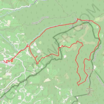 Trace GPS Rando course au départ de Piegon, itinéraire, parcours