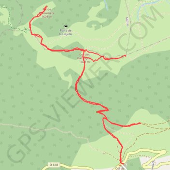 Trace GPS Pic de Paloumère ou de l'Aube, itinéraire, parcours