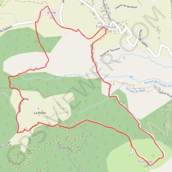 Trace GPS Près de Fouillouse, itinéraire, parcours