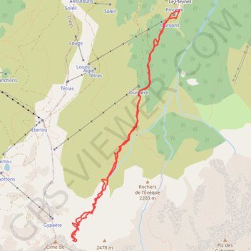 Trace GPS Vallon du Pra, itinéraire, parcours
