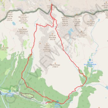 Trace GPS Guilié - Tour du Pelago, itinéraire, parcours