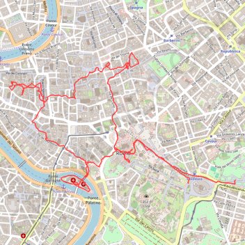 Trace GPS Rome, itinéraire, parcours