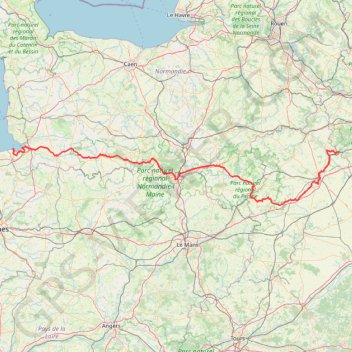 Trace GPS Véloscénie au départ d'Epernon, itinéraire, parcours
