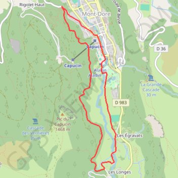 Trace GPS Sancy - Les Artistes - Secteur Le Mont-Dore, itinéraire, parcours
