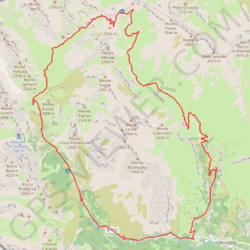 Trace GPS Acceglio-Monte Bellino, itinéraire, parcours