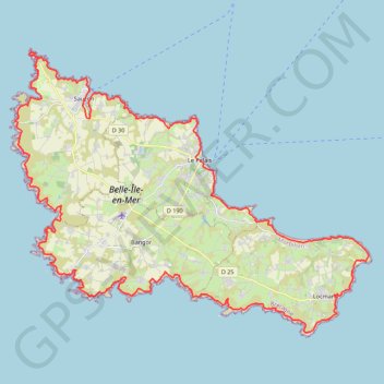 Trace GPS GR®340 Tour de Belle-Ile-en-Mer (Morbihan) (2021), itinéraire, parcours