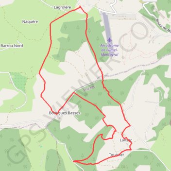 Trace GPS Montayral, dans les Combes de Bazérac et d'Escure - Pays de la vallée du Lot, itinéraire, parcours