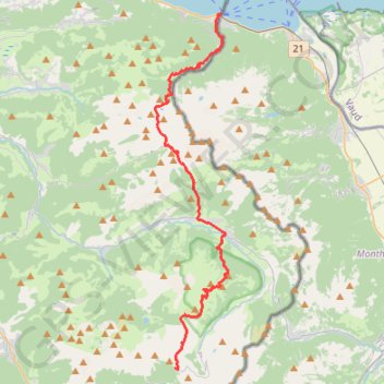 Trace GPS 1ère étape de la Grande Traversée des Alpes, itinéraire, parcours