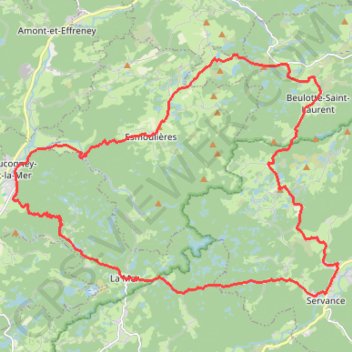 Trace GPS Boucle cyclable n°15 La Petite Finlande (33 km) - Vosges du sud, itinéraire, parcours