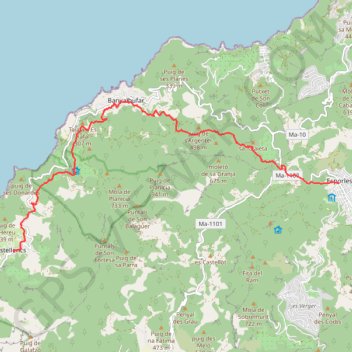 Trace GPS Ruta de Pedra en Sec -, itinéraire, parcours