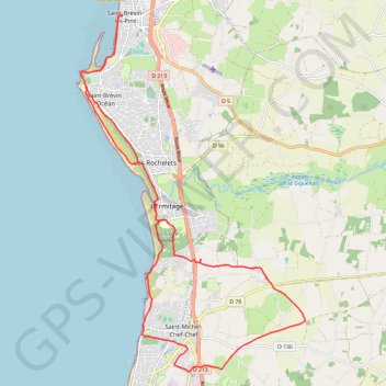Trace GPS Audax de Saint brevin, itinéraire, parcours