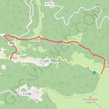 Trace GPS Cap de Carmil, itinéraire, parcours