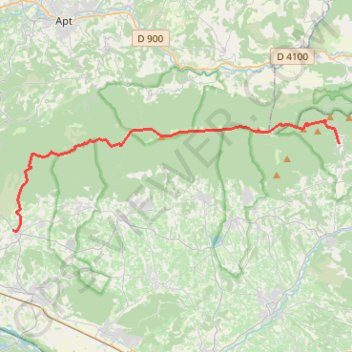 Trace GPS Traversée du Grand Lubéron, itinéraire, parcours