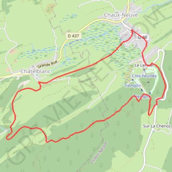 Trace GPS Le Lernier, itinéraire, parcours