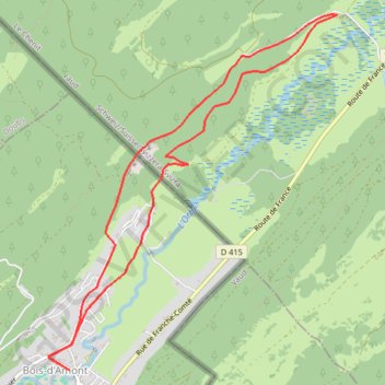Trace GPS La Roche du Creux - Bois-d'Amont, itinéraire, parcours