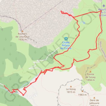 Trace GPS Col de Cenise, itinéraire, parcours