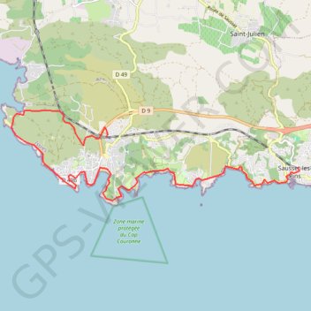 Trace GPS Randonnée à Sausset-les-Pins, itinéraire, parcours
