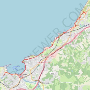 Trace GPS De Bidart a Socoa, itinéraire, parcours