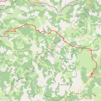Trace GPS La Canourgue - Sainte-Enimie, itinéraire, parcours